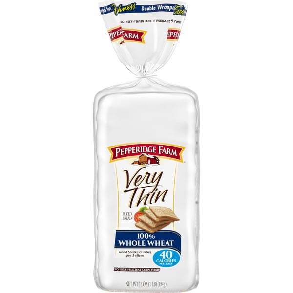 Bread Pepperidge Farm 100% Whole Wheat Bread hero