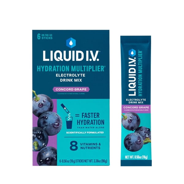 Liquid I.V. Hydration Multiplier Electrolyte Drink Mix, Concord Grape hero