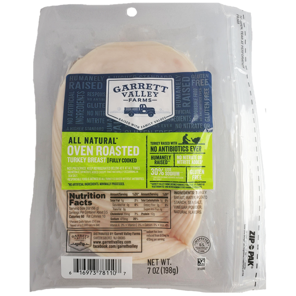 Packaged Poultry Garrett Valley Farms Oven Roasted Turkey Breast hero