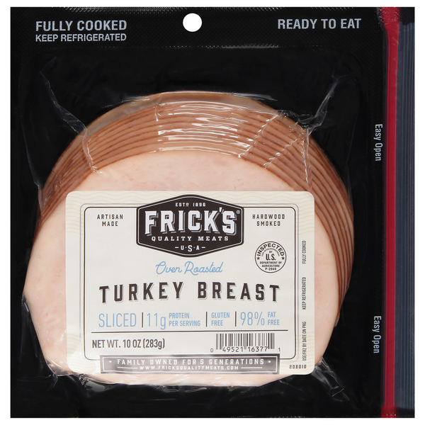 Fresh Chicken & Turkey Frick's Turkey Breast, Oven Roasted, Sliced hero