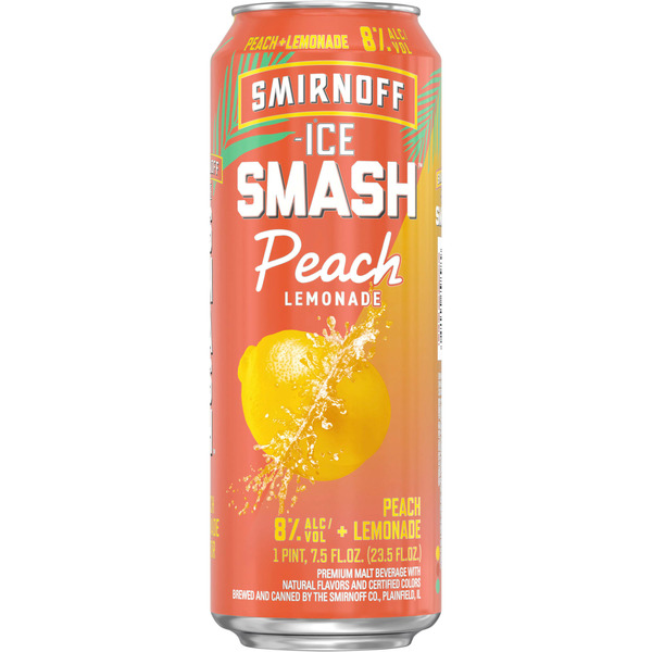 Beers & Coolers Smirnoff Ice Smash Peach Lemonade hero