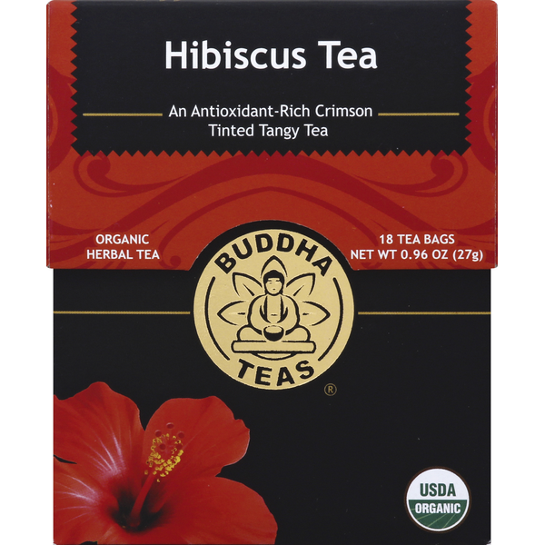 Tea Buddha Teas Herbal Tea, Organic, Hibiscus Tea, Tea Bags hero