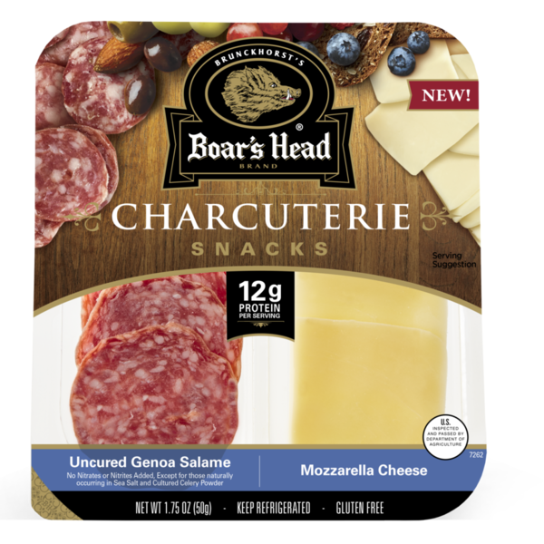 Boar's Head Uncured Genoa Salame & Mozzarella Cheese Charcuterie hero