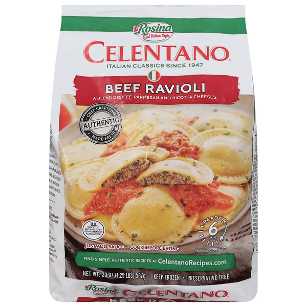 Frozen Meals Celentano Ravioli, Beef hero