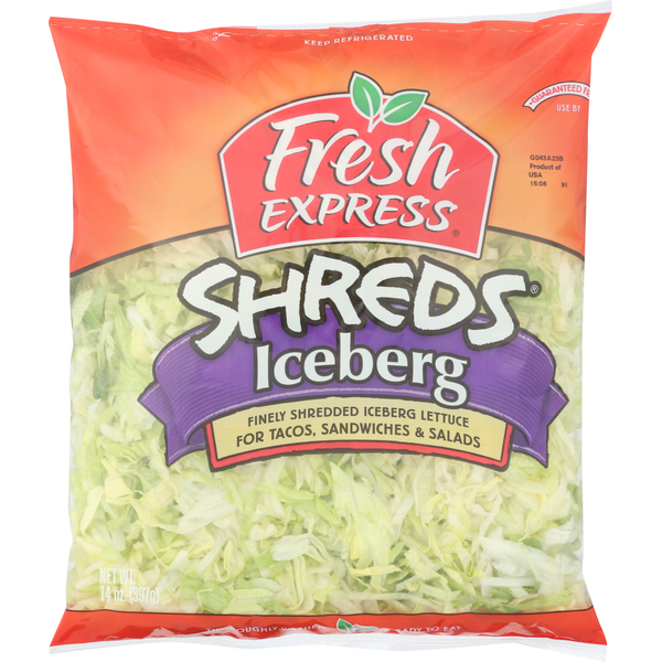 Fresh Vegetables Fresh Express Shredded Lettuce hero