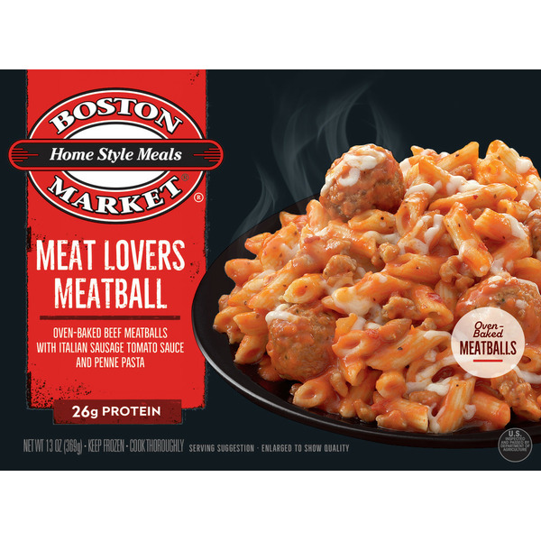 Frozen Meals Boston Market Penne and Meatballs hero