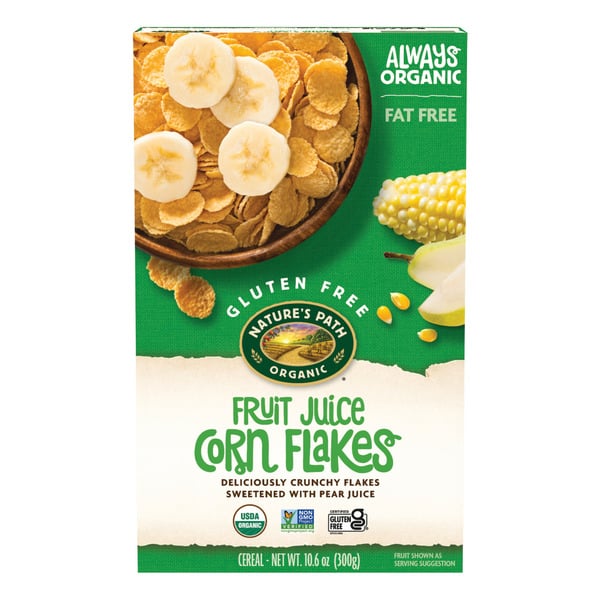 Cereal Nature's Path Fruit Juice Sweetened Corn Flakes Cereal hero