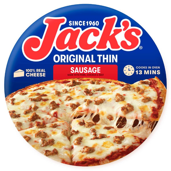 Frozen Pizza Jack's Original Thin Sausage hero