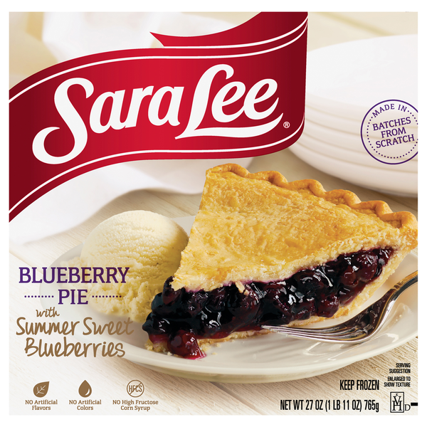 Frozen Dessert Sara Lee Pie, Blueberry hero