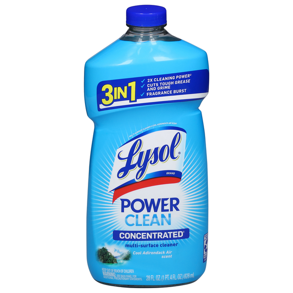 Cleaning Products Lysol Multi-Surface Cleaner, Concentrated, Power Clean, Cool Adirondack Air Scent hero