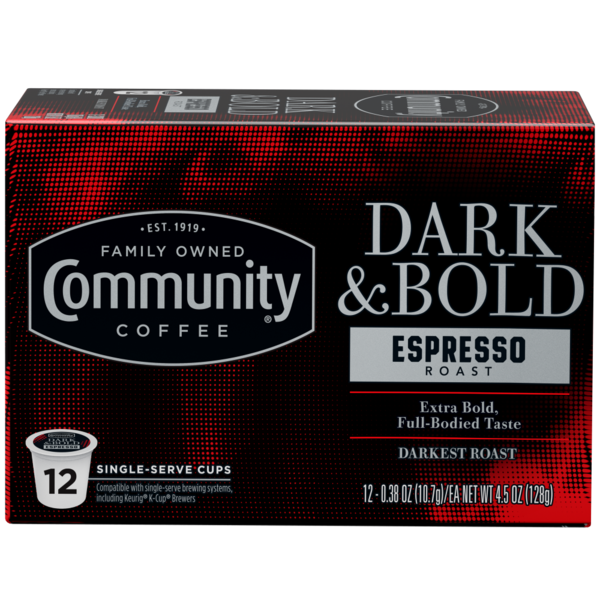 Coffee Community Coffee Dark & Bold Espresso Roast Coffee Pods for Keurig K-cups hero