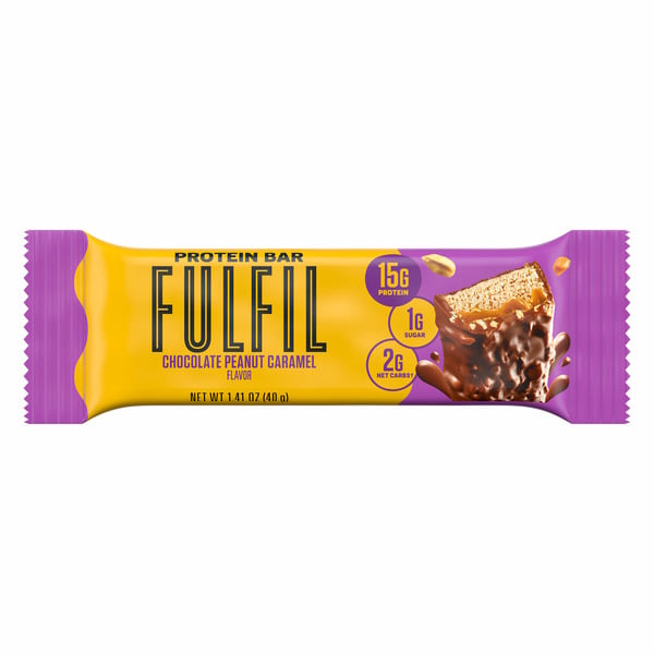 Energy & Granola Bars FULFIL Chocolate Peanut Caramel Flavored Protein Bar hero