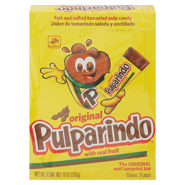 Candy & Chocolate de la Rosa Pulparindo Tamarind Bar, with Real Fruit, Original hero