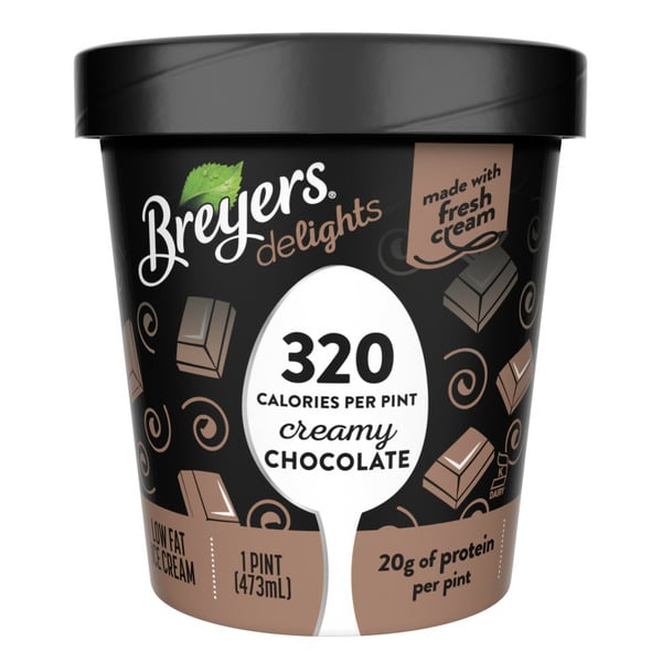 Ice Cream & Ice Breyers Low Fat Ice Cream Creamy Chocolate hero