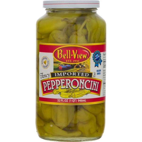 Canned & Jarred Vegetables Bell-View Pepperoncini, Imported, Golden Greek hero