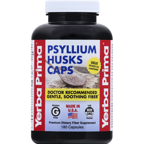 Digestion Yerba Prima Psyllium Husks Caps, Capsules hero