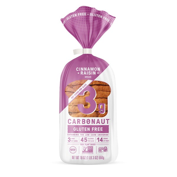 Bread Carbonaut Low Carb, Gluten Free, Cinnamon & Raisin Bread hero