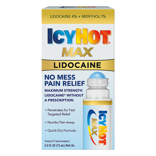 Pain Relief Icy Hot Pain Relief, No Mess, Lidocaine, Maximum Strength, Roll-On hero