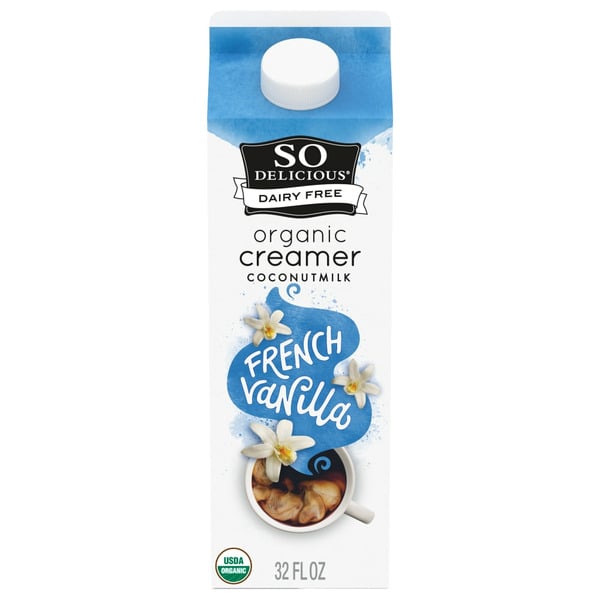 Soy & Lactose-Free So Delicious Dairy Free French Vanilla Coconutmilk Organic Creamer hero