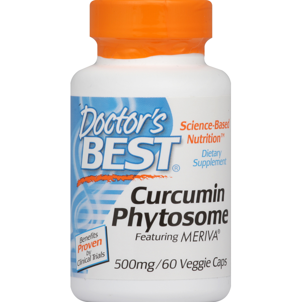 Muscles, Joints & Pain Relief Doctor’s Best Curcumin Phytosome, Featuring Meriva, 500 mg, Veggie Caps hero