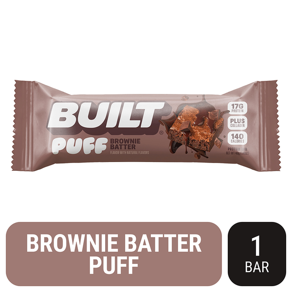 BUILT Collagen Protein Bar, Brownie Batter Puff hero