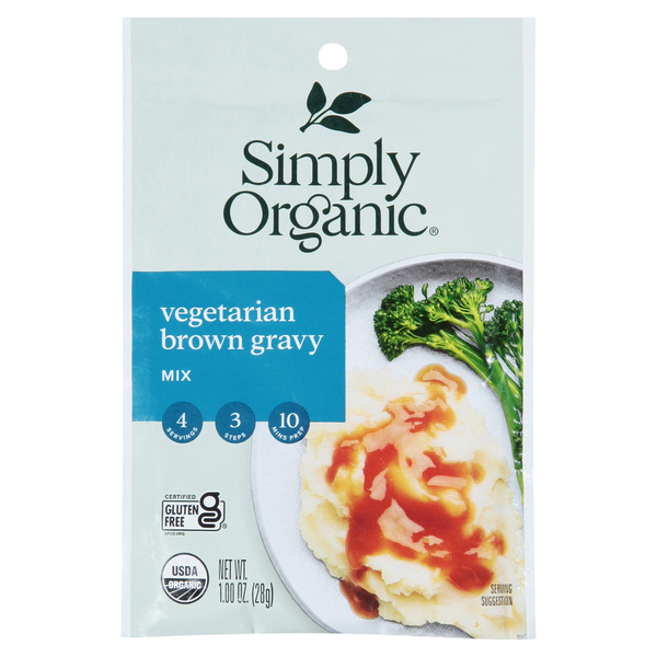 Marinades & Meat Preparation Simply Organic Gravy Mix, Vegetarian Brown hero