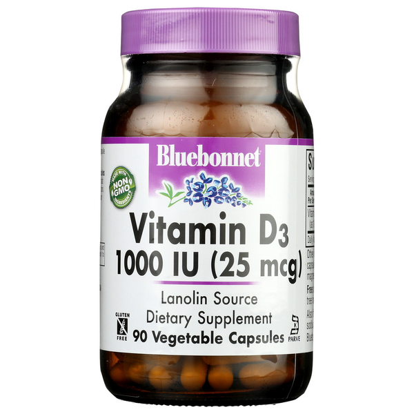 Vitamins & Minerals Bluebonnet Vitamin D3 1000 Iu hero