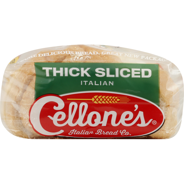 Bread Cellone’s Bread, Italian, Thick Sliced hero