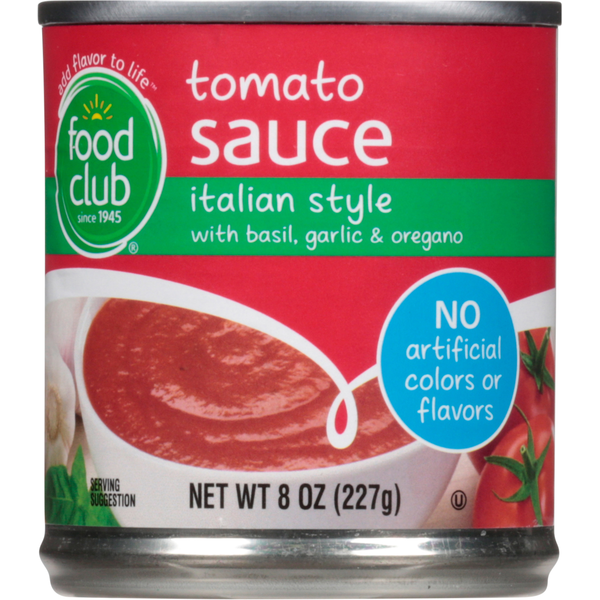 Condiments Food Club Tomato Sauce, Italian Style hero