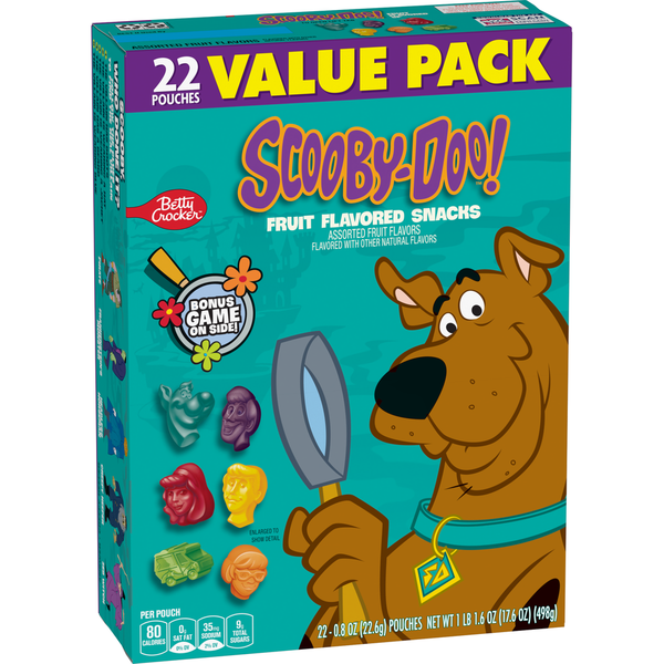 Fruit & Vegetable Snacks Betty Crocker Scooby Doo Gluten Free Fruit Flavored Snacks Value Pack hero