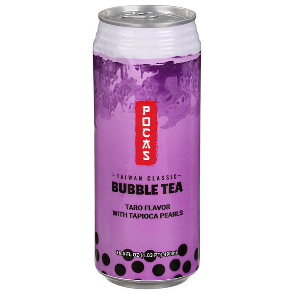 Tea Pocas Bubble Tea, Taro Flavor with Tapioca Pearls, Taiwan Classic hero