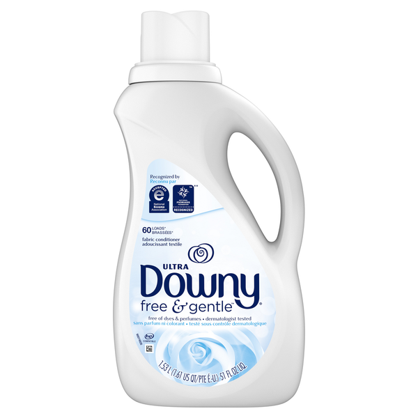 Laundry Downy Ultra Liquid Fabric Conditioner (Fabric Softener), Free & Gentle, 60 Loads hero