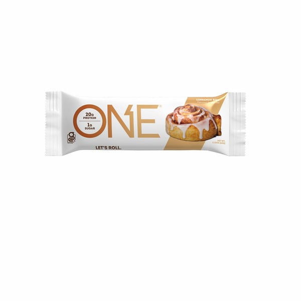 Protein & Meal Replacements ONE Cinnamon Roll Flavored Protein Bar hero