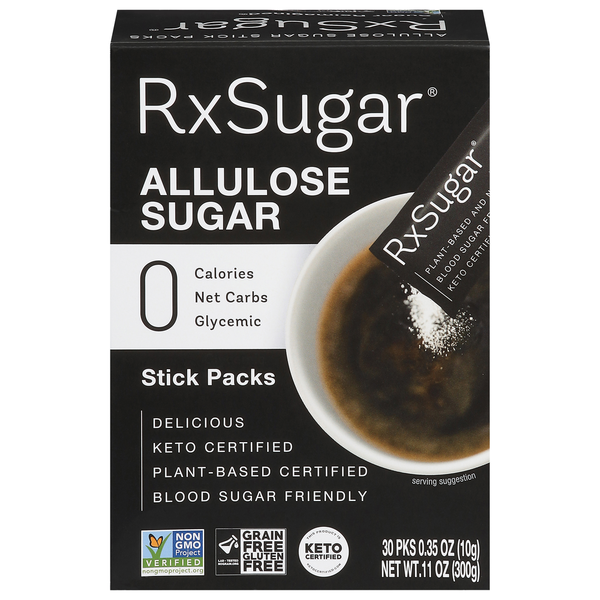 Baking Ingredients RxSugar Allulose Sugar, Stick Packs hero