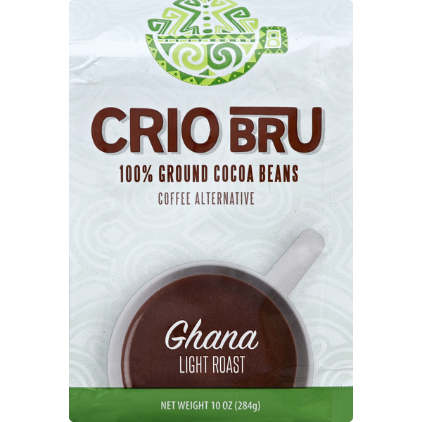 Coffee Crio Bru Coffee Alternative, 100% Ground Cocoa Beans, Light Roast, Ghana hero