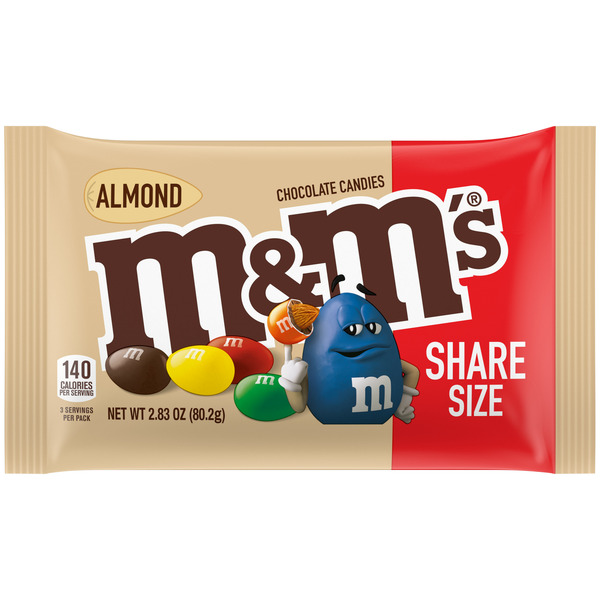 Candy & Chocolate M&M's Almond Milk Chocolate Candy Sharing Size hero