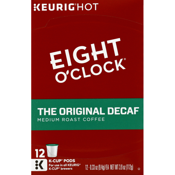 Eye & Ear Care Eight O’Clock Coffee, Medium Roast, The Original Decaf, K-Cup Pods hero