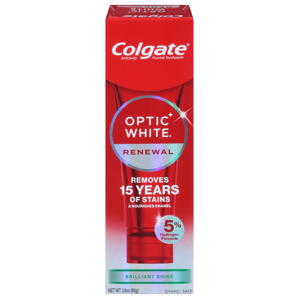 Colgate Toothpaste, Anticavity Fluoride, Renewal, Brilliant Shine hero