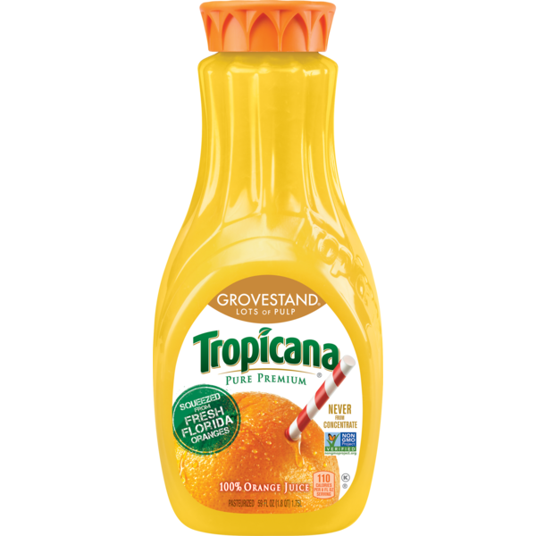 Refrigerated Tropicana Chilled Juice, Orange Juice Lots Of Pulp Grovestnd hero