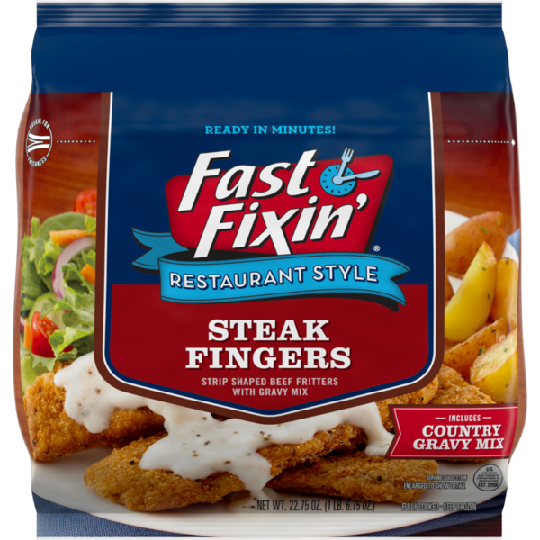 Frozen Meals Fast Fixin’ Restaurant Style® Steak Fingers with Gravy Mix hero