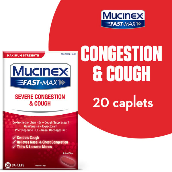 Cold, Flu & Allergy Mucinex Fast-Max Adult Severe Congestion and Cold Caplets hero