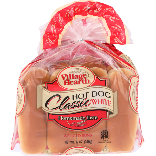 Buns & Rolls Village Hearth Classic Hot Dog Bun hero