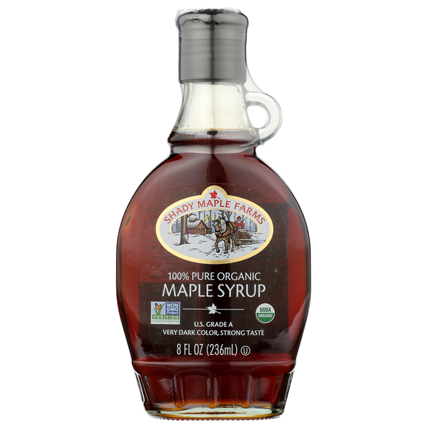 Baking Ingredients Shady Maple Farms 8 Oz Leone Organic Maple Syrup Us Grade A Very Dark Strong Taste Smf hero