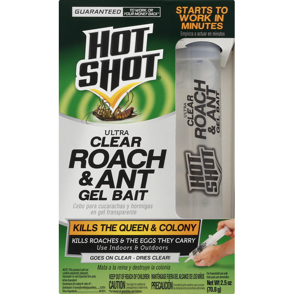 More Household Hot Shot Gel Bait, Roach & Ant, Ultra Clear hero