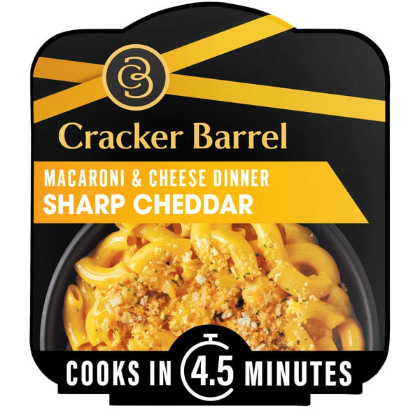 Instant Foods Cracker Barrel Sharp Cheddar Mac & Cheese Single Bowl Dinner hero