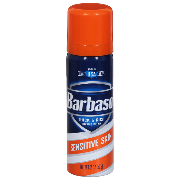 Shave Needs Barbasol Shaving Cream, Thick & Rich, Sensitive Skin hero