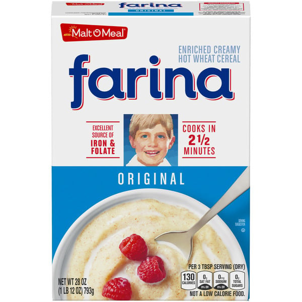 Hot Cereal & Pancake Mixes Malt-O-Meal Farina Hot Cereal, Original Wheat Farina Breakfast Cereal, Quick Cooking hero