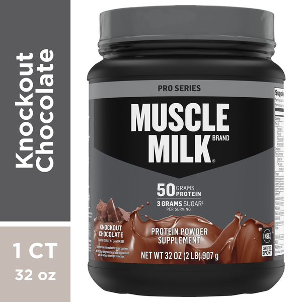 Protein & Meal Replacements MUSCLE MILK Knockout Chocolate Protein Powder hero