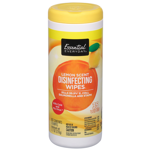 Cleaning Products Essential Everyday Disinfecting Wipes, Lemon Scent hero