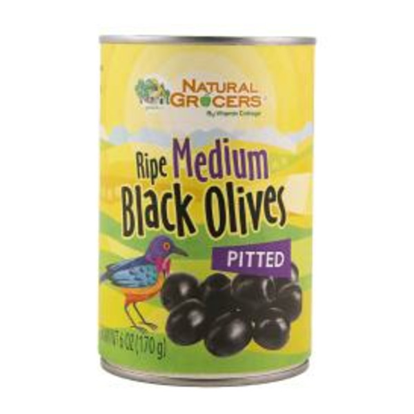 Pickled Goods & Olives Natural Grocers Non GMO Black Med Pitted Olives Can hero